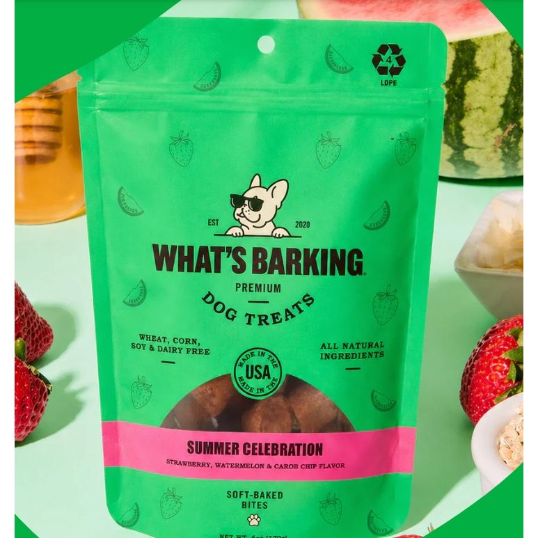 What's Barking - Summer Celebration Dog Treats - Strawberry & Watermelon Flavor