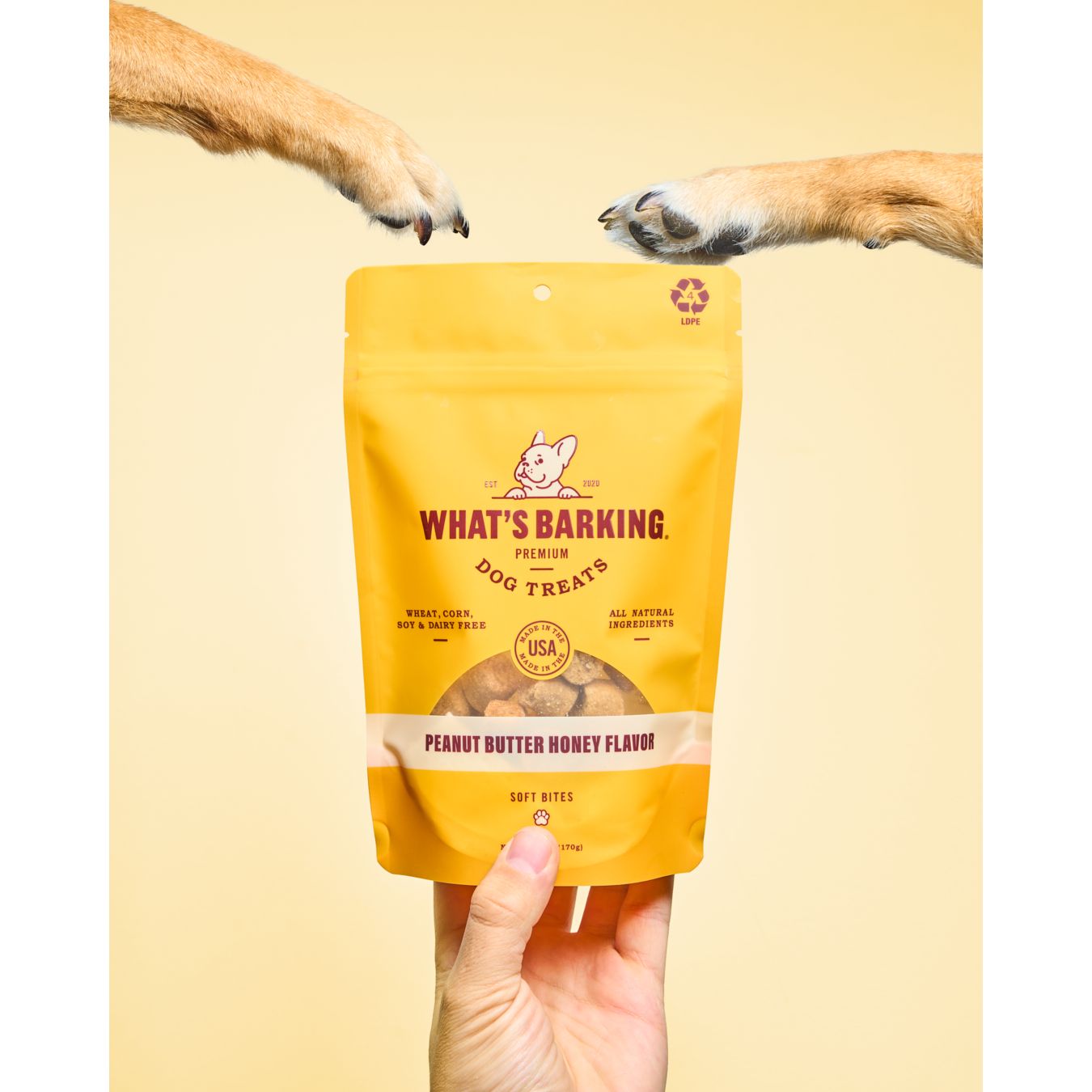 What's Barking - Peanut Butter Honey Dog Treats - 6 oz