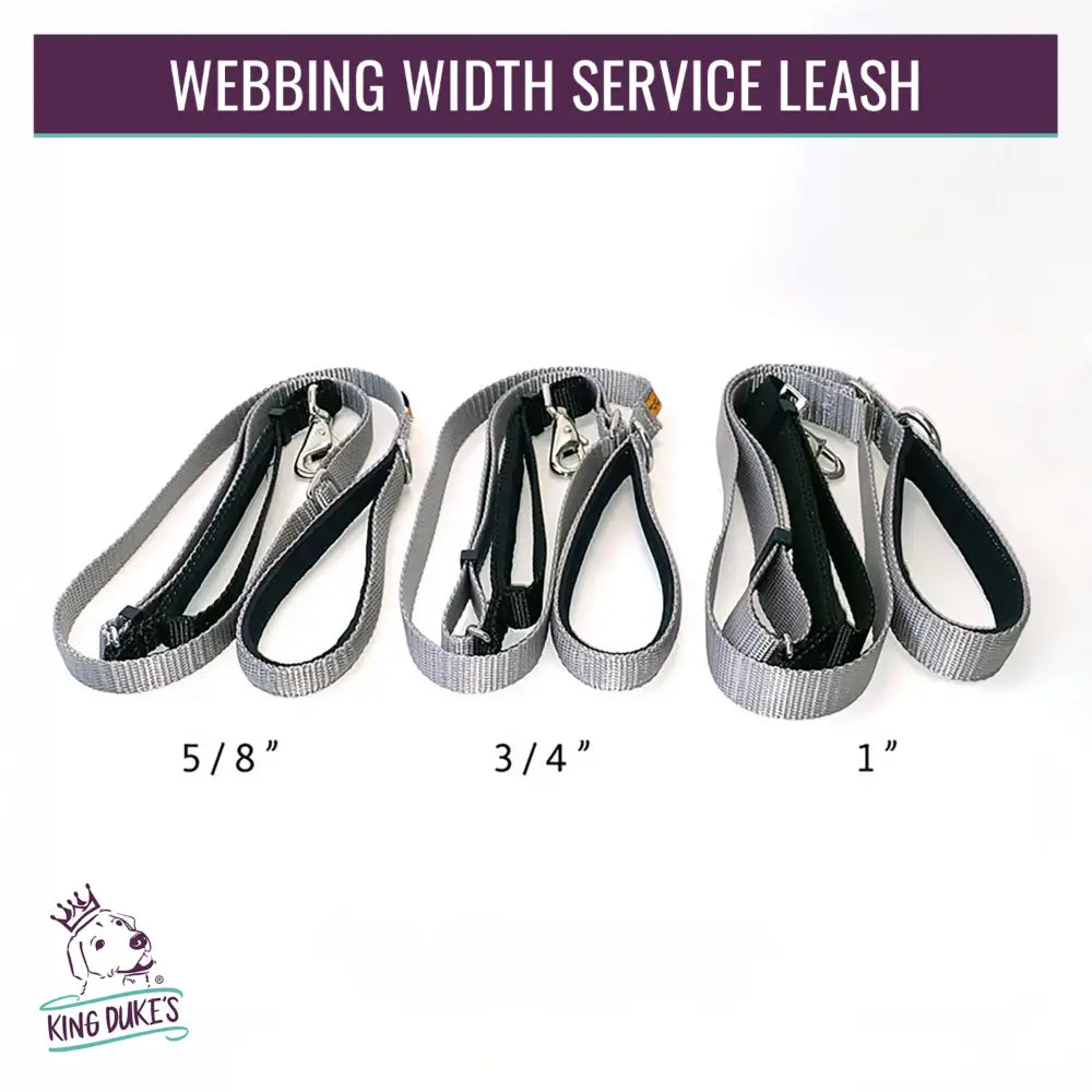Wonder Walker Service Leash webbing width