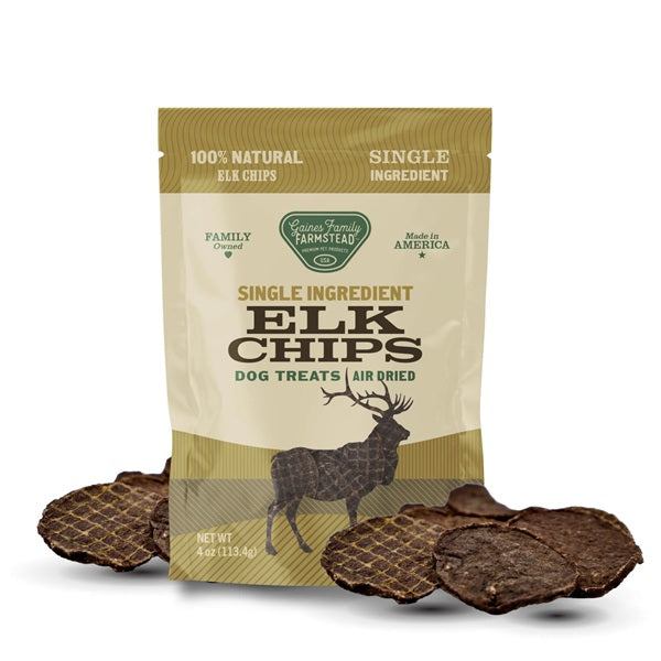 Gaines Family Farmstead - Air-Dried Elk Chips Dog Treats