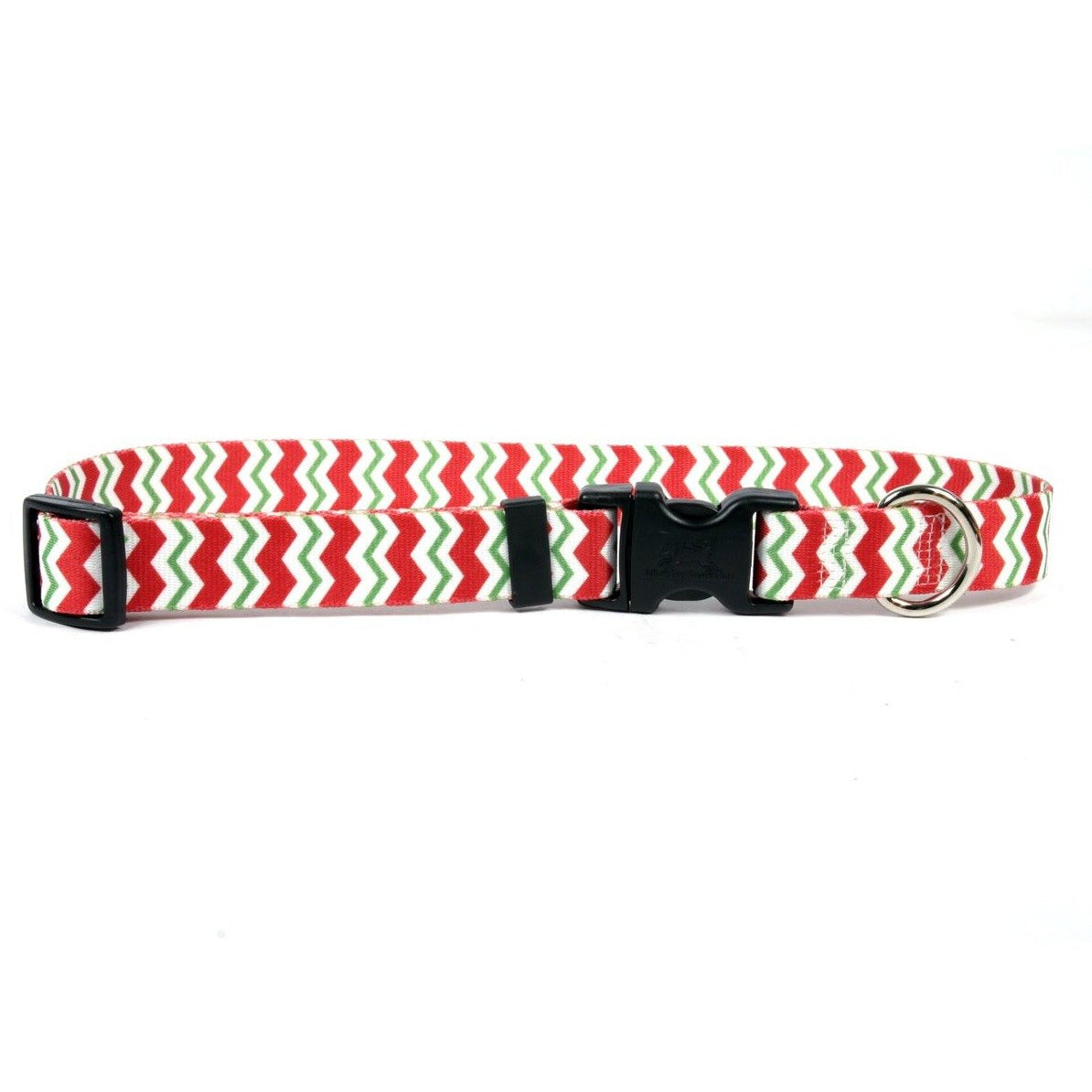 Yellow Dog Design - Holiday Peppermint Chevron Collar