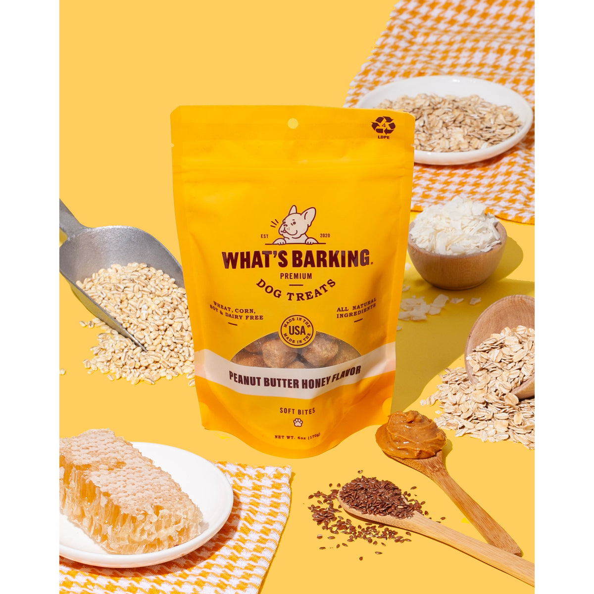 What's Barking - Peanut Butter Honey Dog Treats - 6 oz