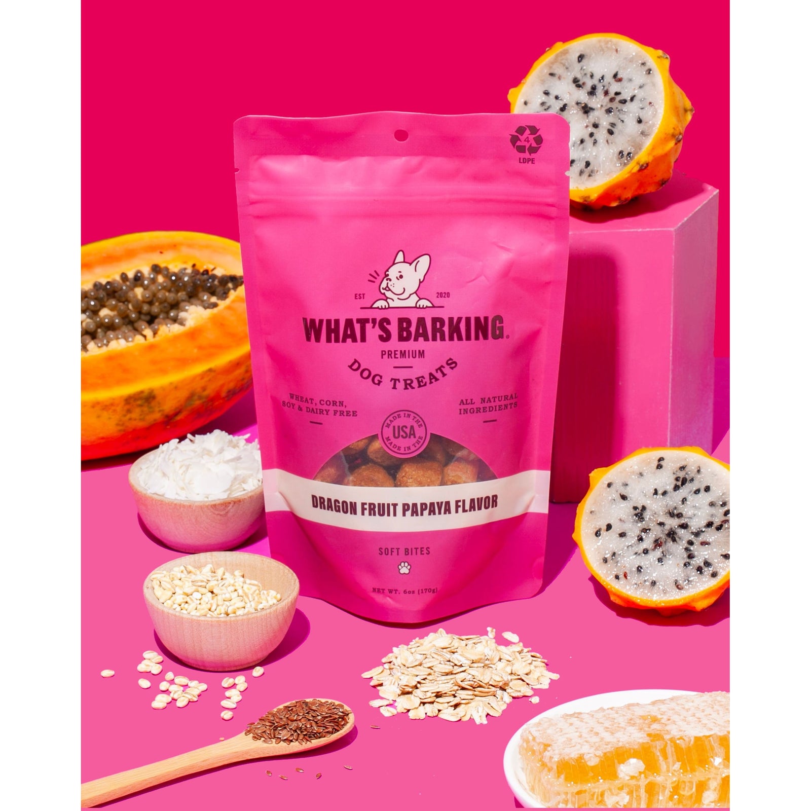 What's Barking - Dragon Fruit Papaya Dog Treats