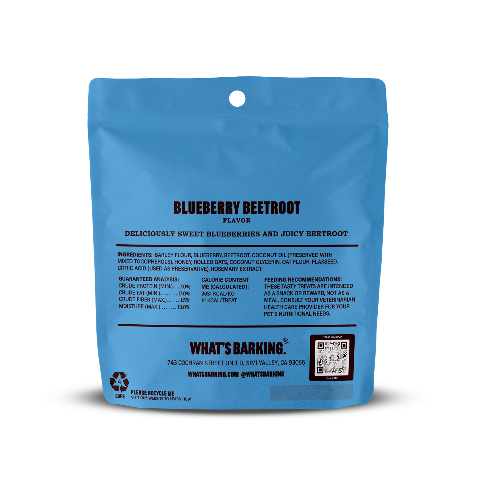 What's Barking - Blueberry Beetroot Dog Treats
