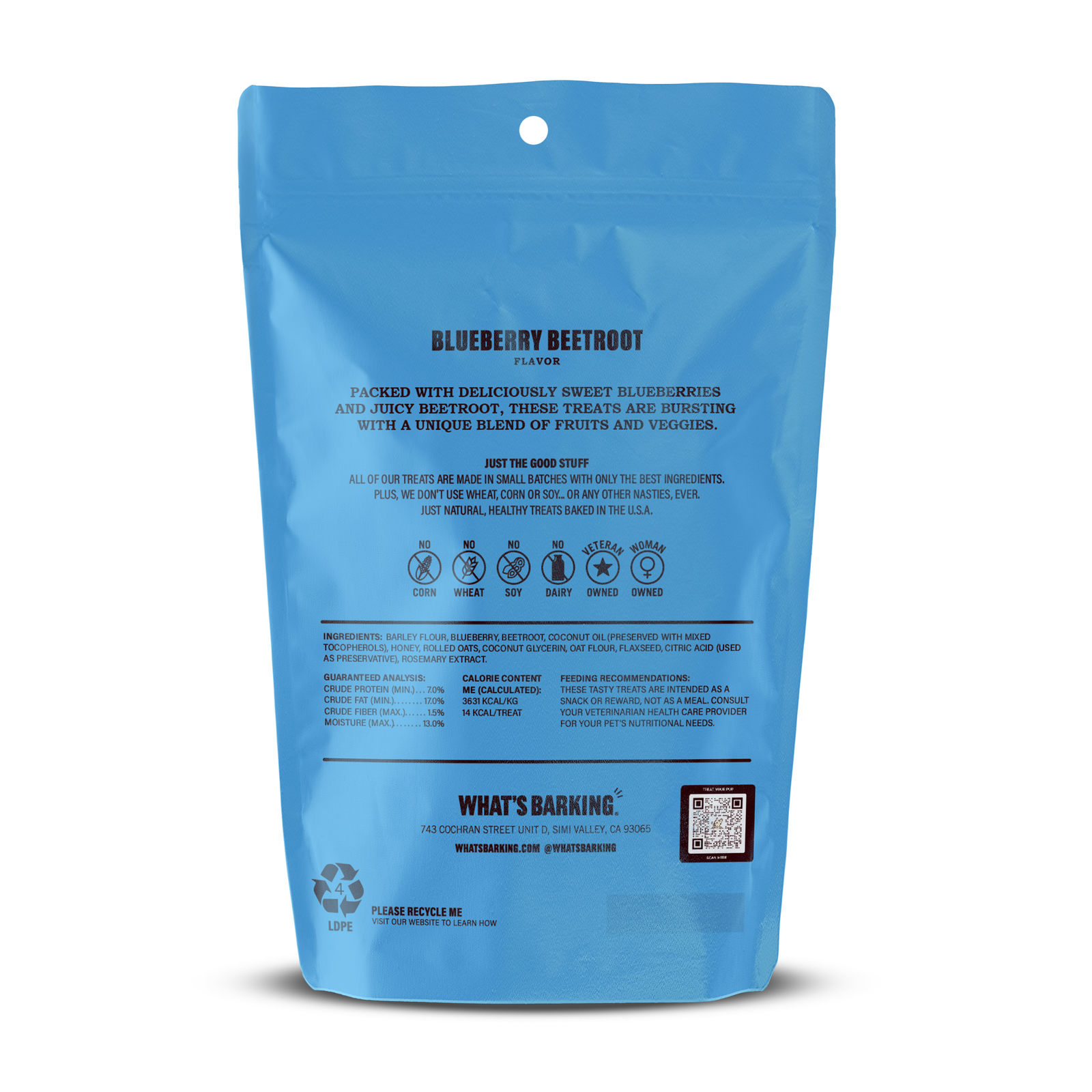 What's Barking - Blueberry Beetroot Dog Treats