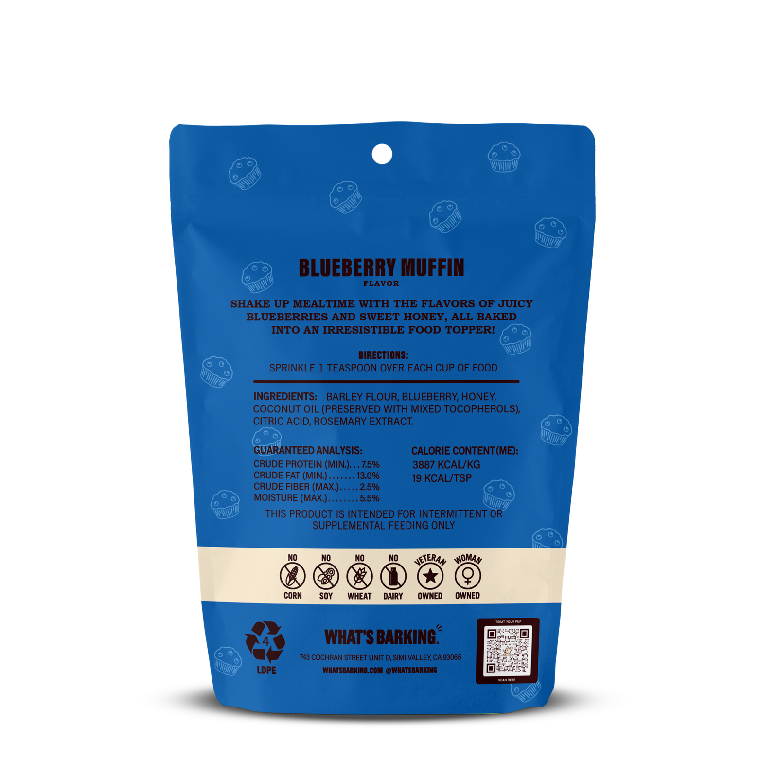 What's Barking - Blueberry Muffin Food Topper