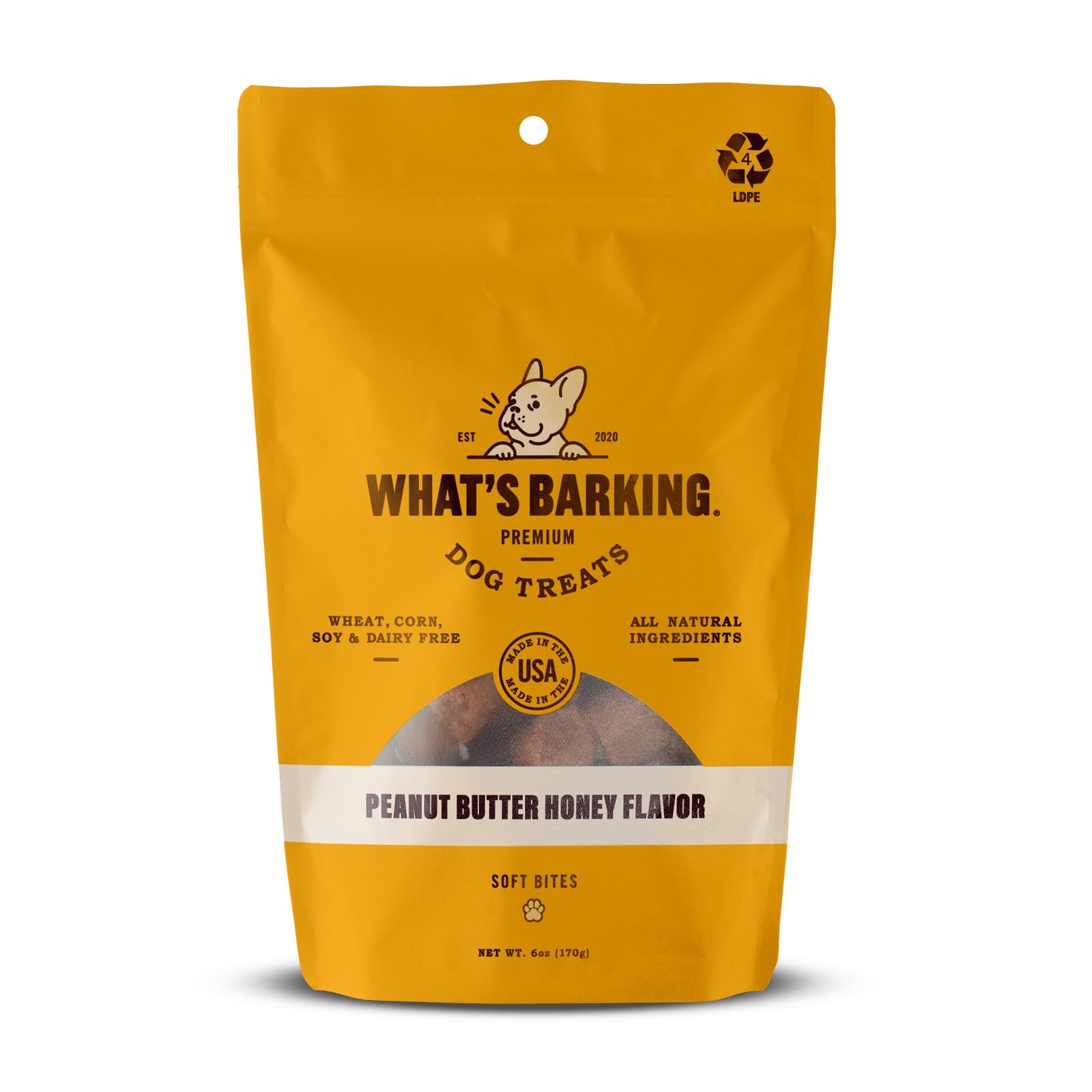What's Barking - Peanut Butter Honey Dog Treats - 6 oz