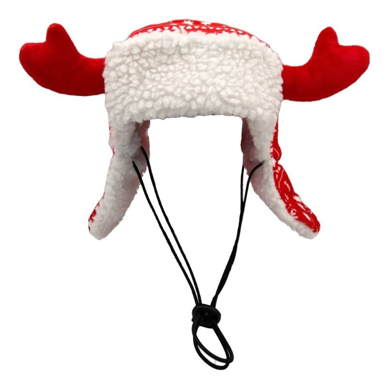 Huxley & Kent - Red Fairisle Antler Hat with Snug Fit