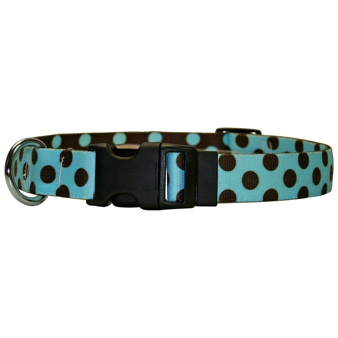 Yellow Dog Design - Blue &amp; Brown Polka Dot, Cat Collar
