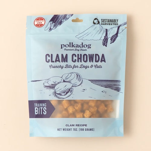 Polkadog - Clam Chowda Crunchy Bits - Clam Recipe Dog Treats