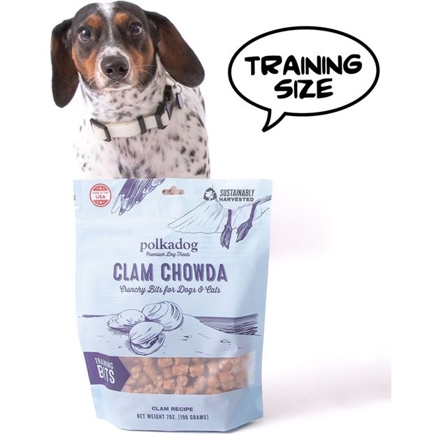 Polkadog - Clam Chowda Crunchy Bits - Clam Recipe Dog Treats