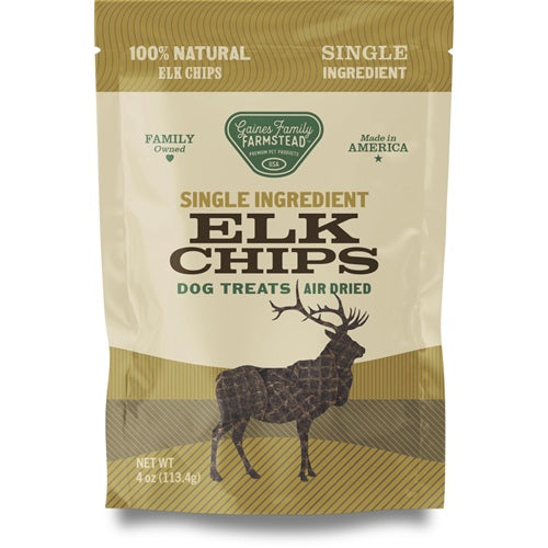 Gaines Family Farmstead - Air-Dried Elk Chips Dog Treats