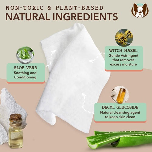 Natural Dog Company - XL Pet Grooming Wipes, 50 Count