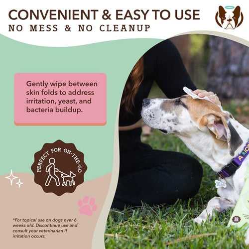 Natural Dog Company - XL Pet Grooming Wipes, 50 Count