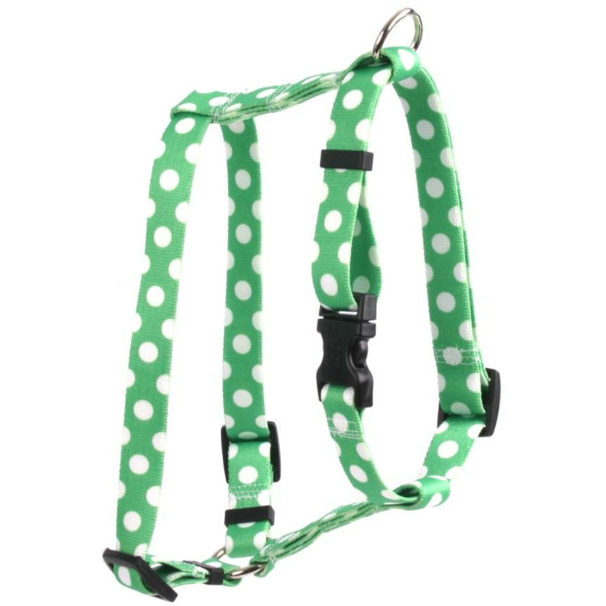 Yellow Dog Design - Roman Dog Harness, Lime Polka Dot