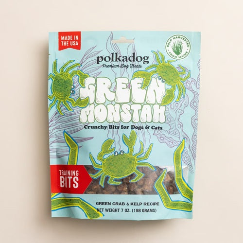 Polkadog - Green Monstah Bits - Green Crab &amp; Kelp Pet Treats