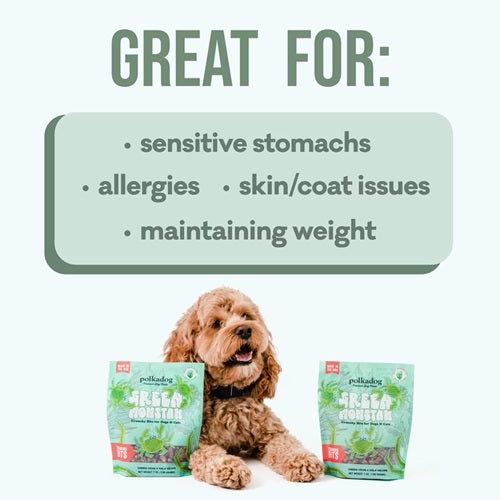 Polkadog - Green Monstah Bits - Green Crab & Kelp Pet Treats