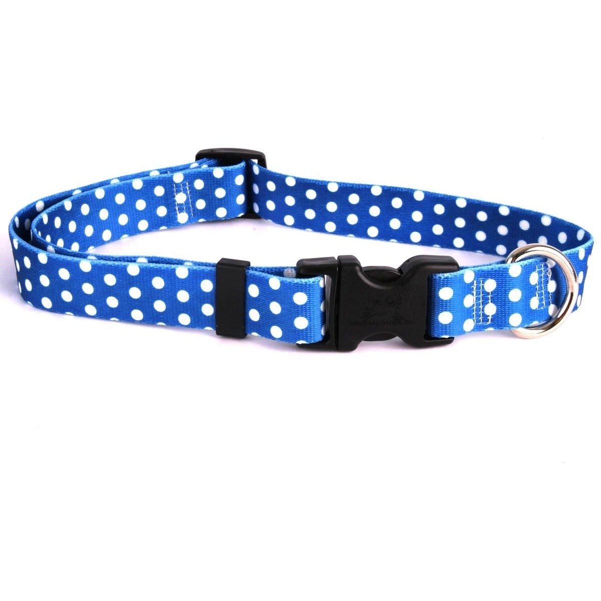 Yellow Dog Design - Navy Polka Dot Cat Collar
