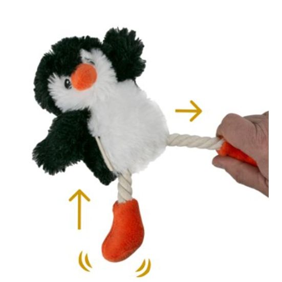 Tall Tails - Tug Rope Penguin Plush Dog Toy, 13"