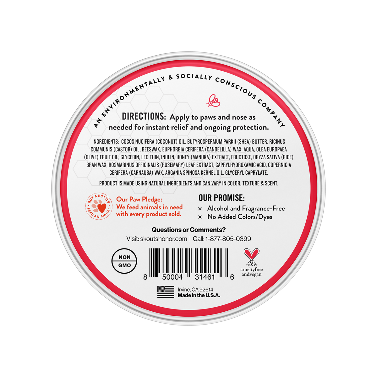 Skout's Honor - Prebiotic Pet Balm with Manuka Honey (Fragrance Free)