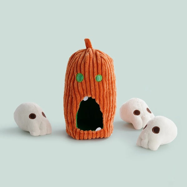Nocciola - Halloween Pumpkin &amp; Skulls Puzzle Dog Toy