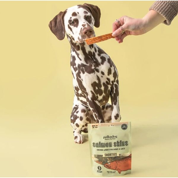 Polkadog - Salmon Skins - Smoked Jerky for Dogs &amp; Cats, 3oz