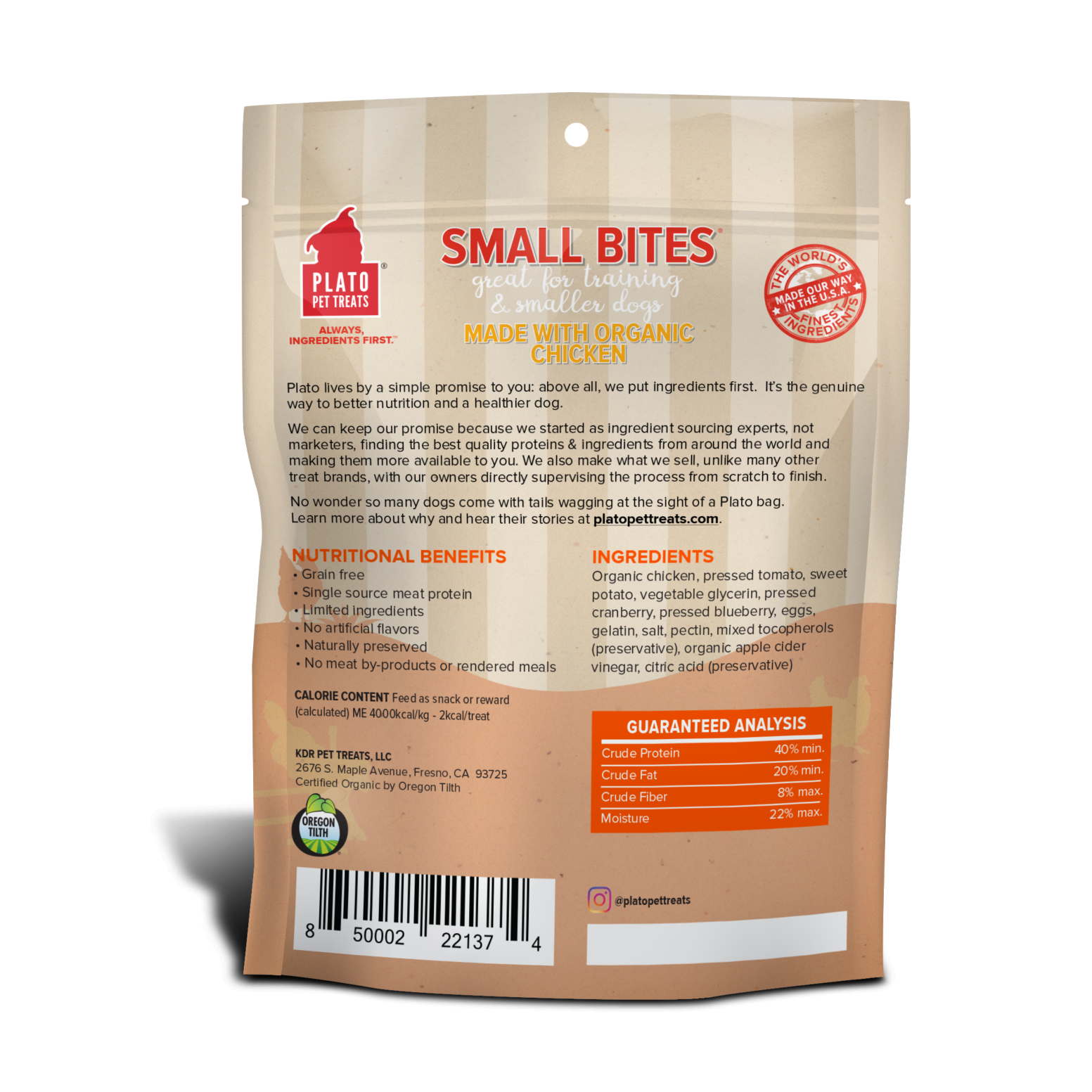 Plato Pet Treats - Air-Dried Chicken Small Bites